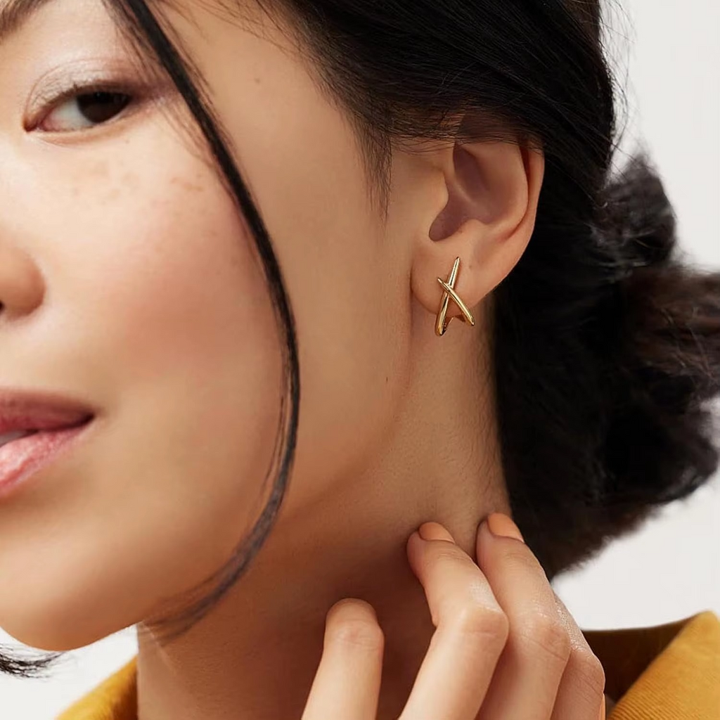 Modern Crossover Minimalist Earrings