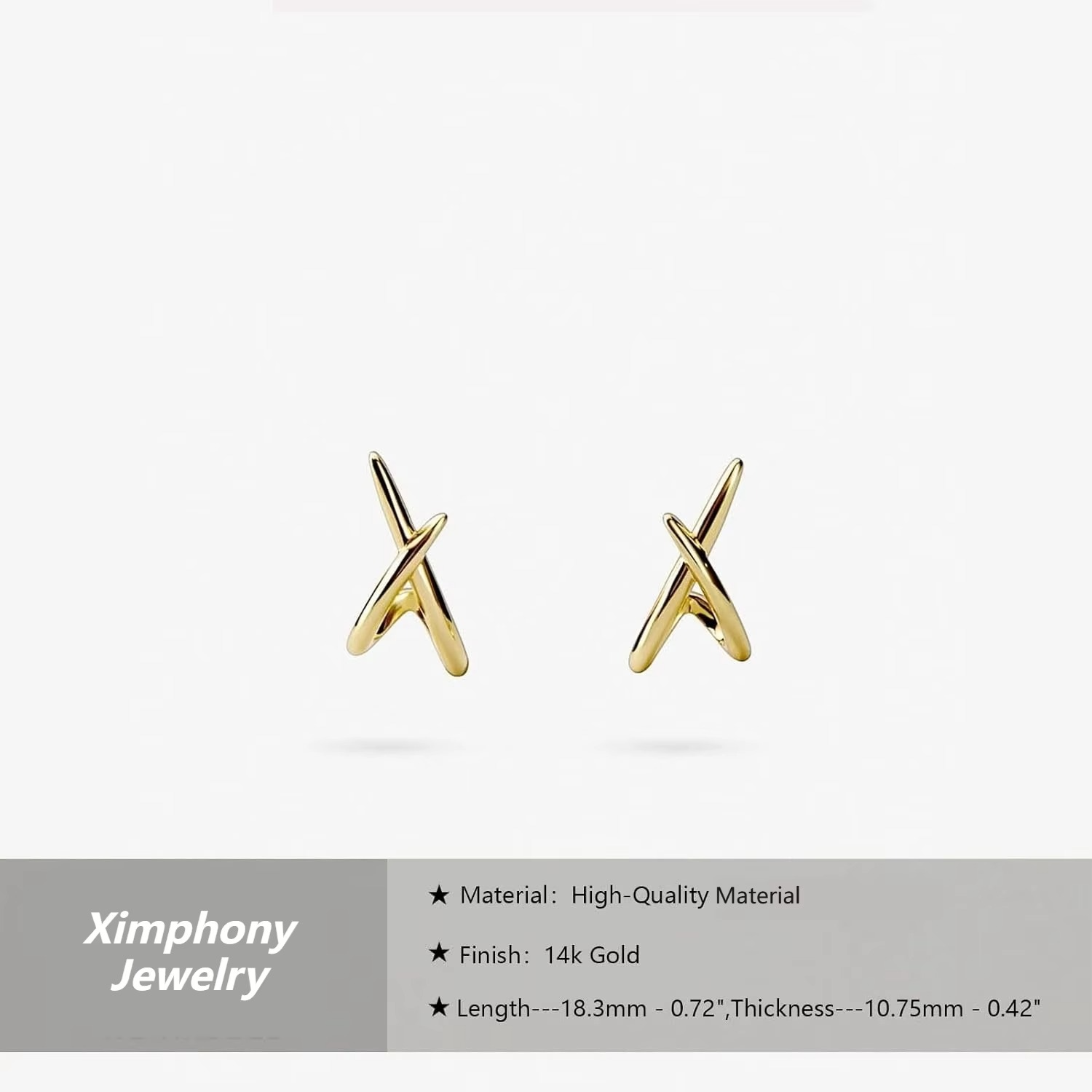 Modern Crossover Minimalist Earrings