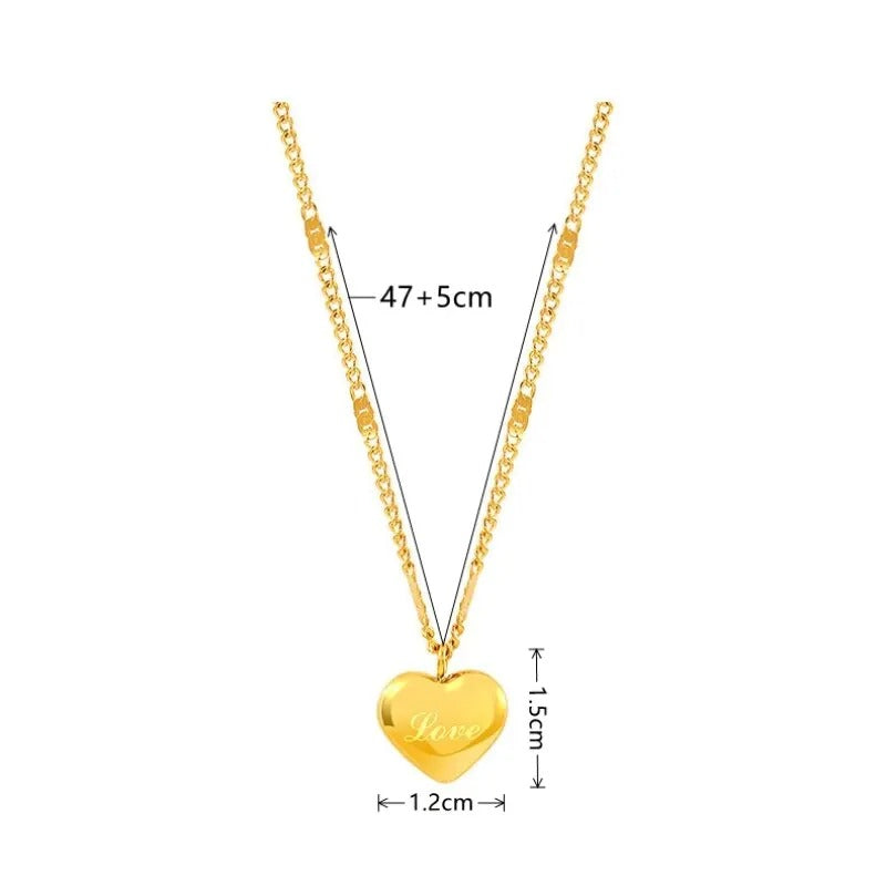 Love Heart Pendant Necklace