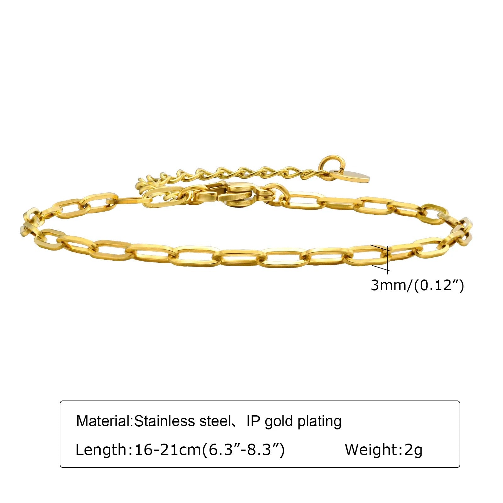 Classic Gold Chain-Link Bracelet