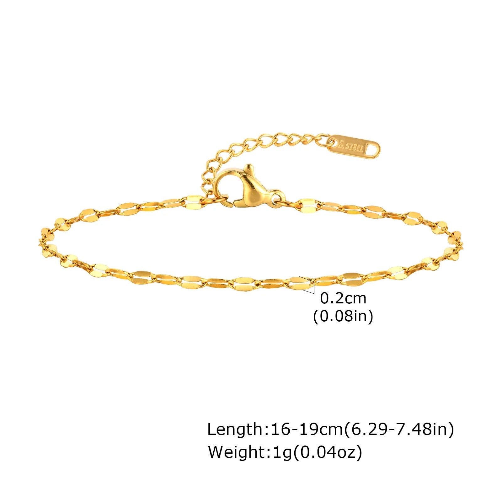 Delicate Gold Oval-Link Bracelet